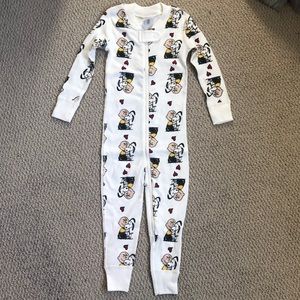 NWOT Hanna Andersson x Peanuts zip-up sleeper PJs